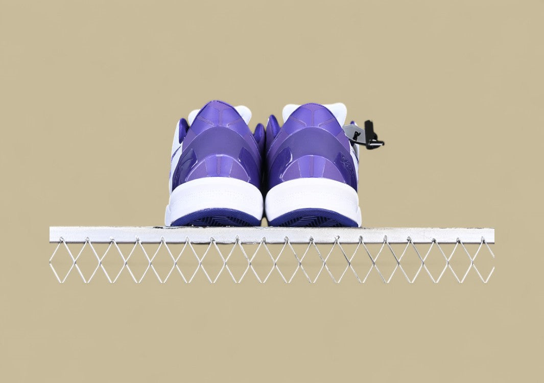 Nike Kobe System White purple Clean Low-top Basketball Shoe With Iconic Lakers-inspired Colors