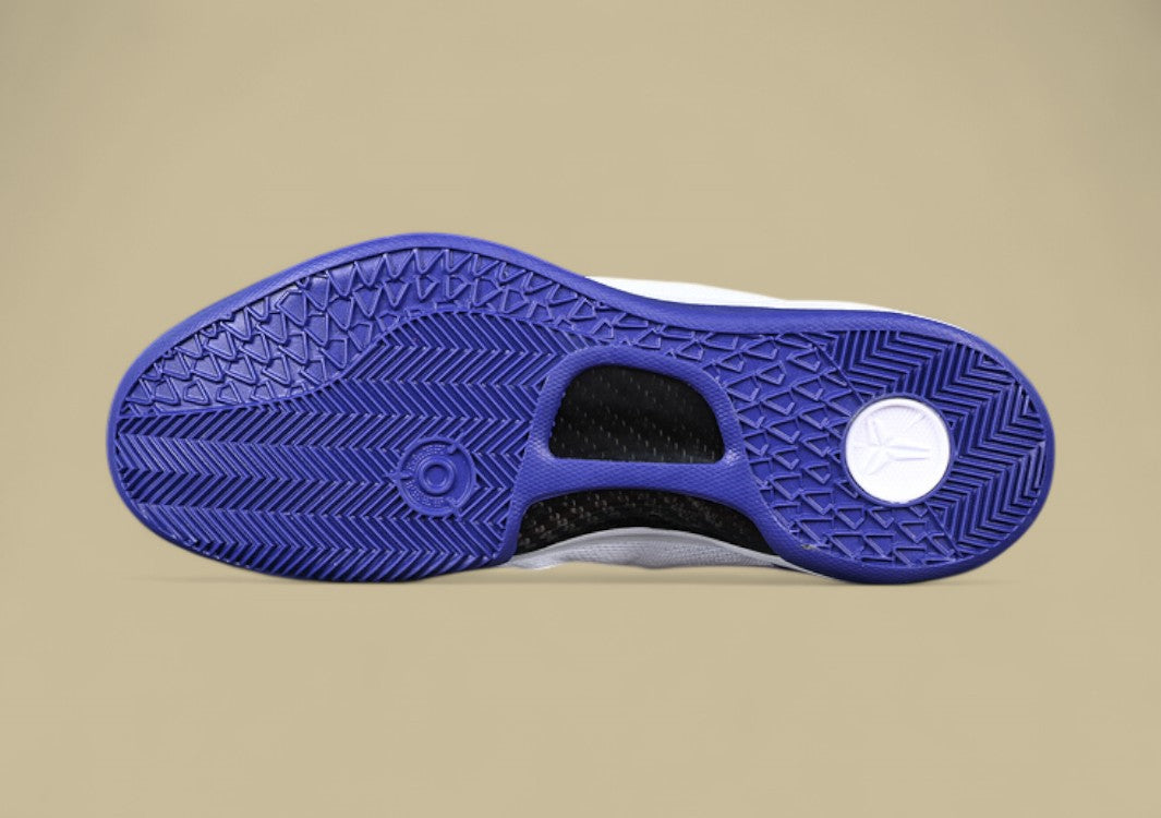 Nike Kobe System White purple Clean Low-top Basketball Shoe With Iconic Lakers-inspired Colors