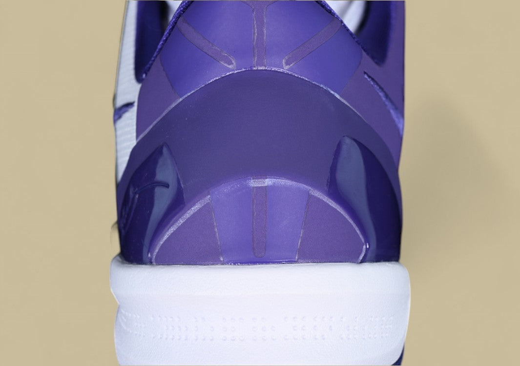 Nike Kobe System White purple Clean Low-top Basketball Shoe With Iconic Lakers-inspired Colors