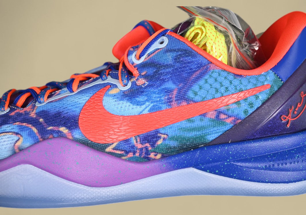 Nike Kobe "What The" Multi-Color Mashup Basketball Shoe with Bold Graphic Detailing