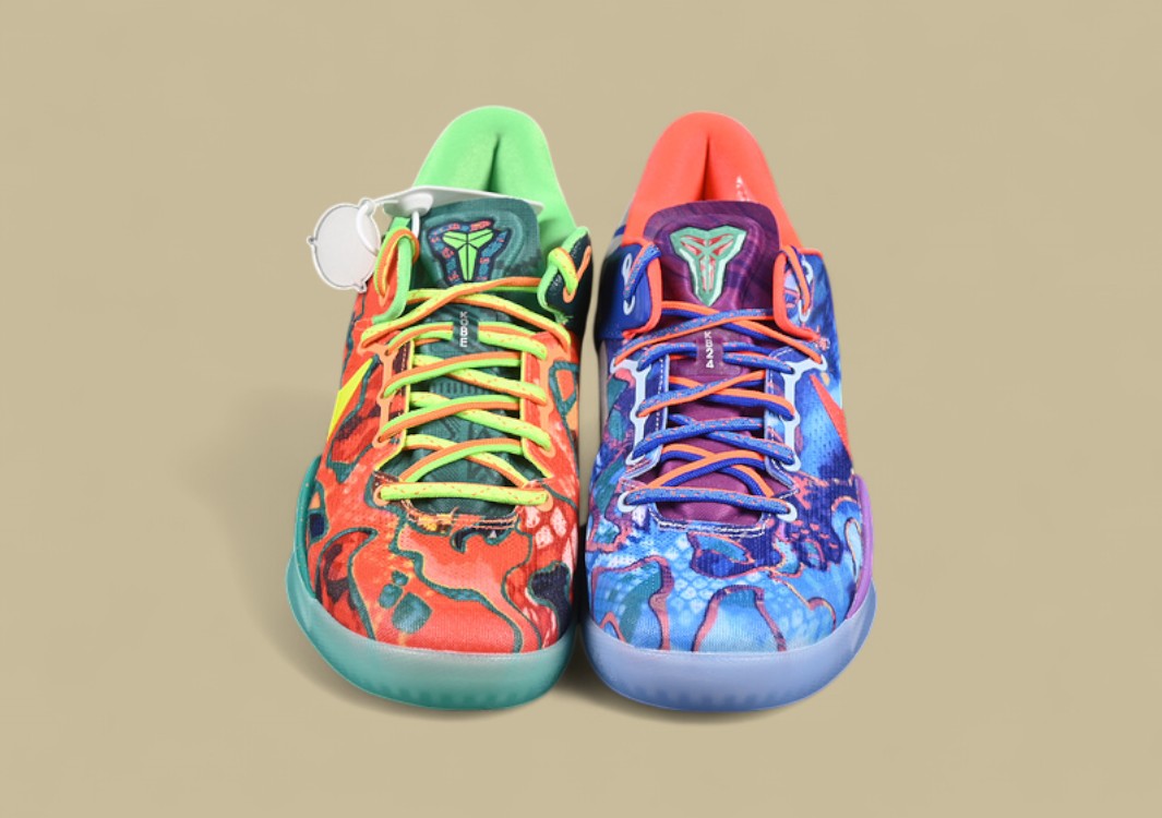 Nike Kobe "What The" Multi-Color Mashup Basketball Shoe with Bold Graphic Detailing