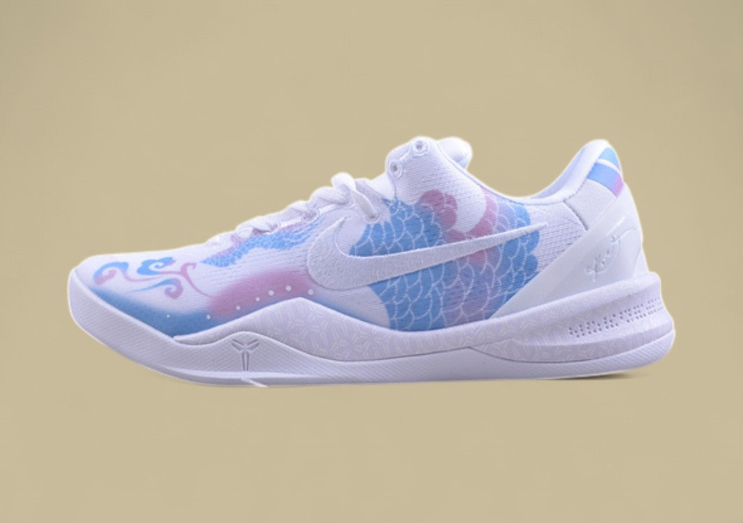 Nike Kobe "White Blue Pink" Serene Low-Top Basketball Shoe Featuring Pastel Gradient Graphics