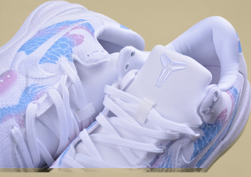 Nike Kobe "White Blue Pink" Serene Low-Top Basketball Shoe Featuring Pastel Gradient Graphics