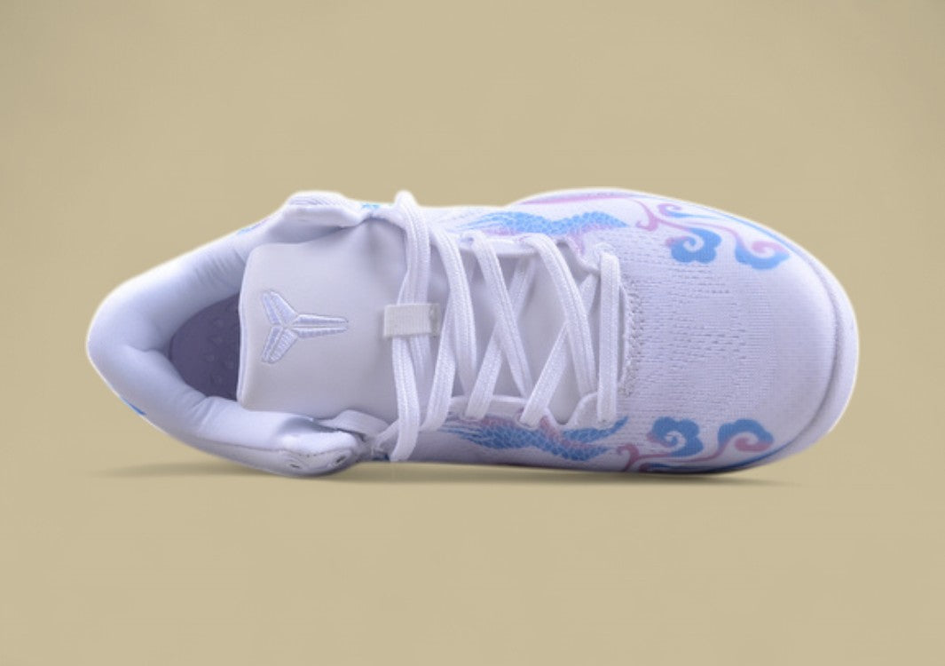 Nike Kobe "White Blue Pink" Serene Low-Top Basketball Shoe Featuring Pastel Gradient Graphics