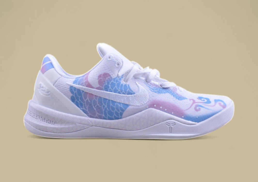 Nike Kobe "White Blue Pink" Serene Low-Top Basketball Shoe Featuring Pastel Gradient Graphics