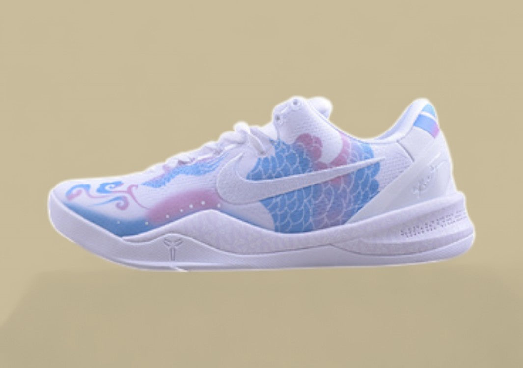 Nike Kobe "White Blue Pink" Serene Low-Top Basketball Shoe Featuring Pastel Gradient Graphics