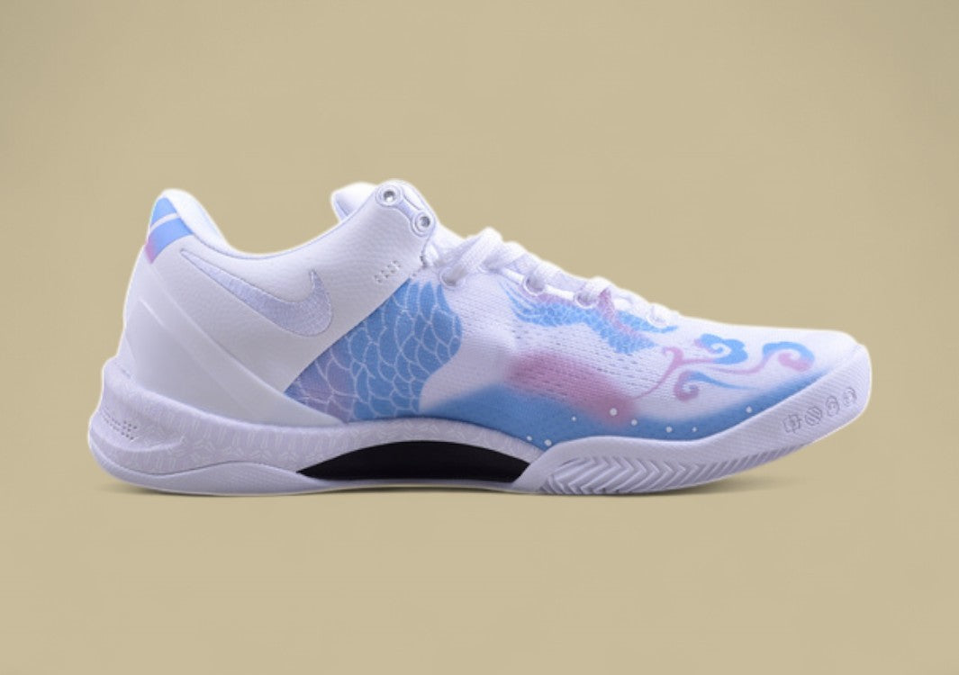 Nike Kobe "White Blue Pink" Serene Low-Top Basketball Shoe Featuring Pastel Gradient Graphics