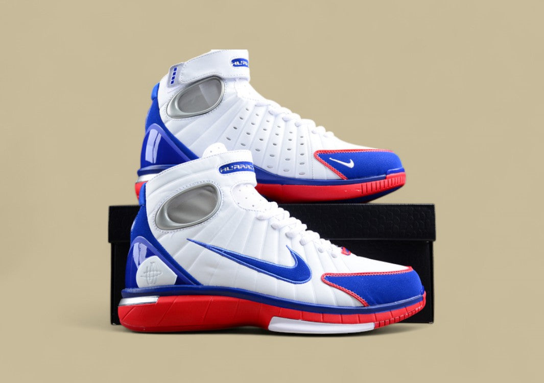 Nike Kobe "White Game Royal Sport Red Metallic Silver" Patriotic-Themed High-Top Basketball Shoe