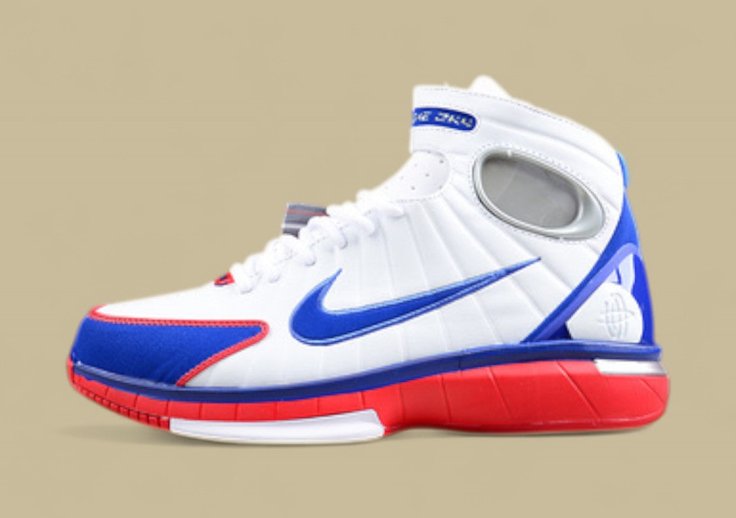 Nike Kobe "White Game Royal Sport Red Metallic Silver" Patriotic-Themed High-Top Basketball Shoe