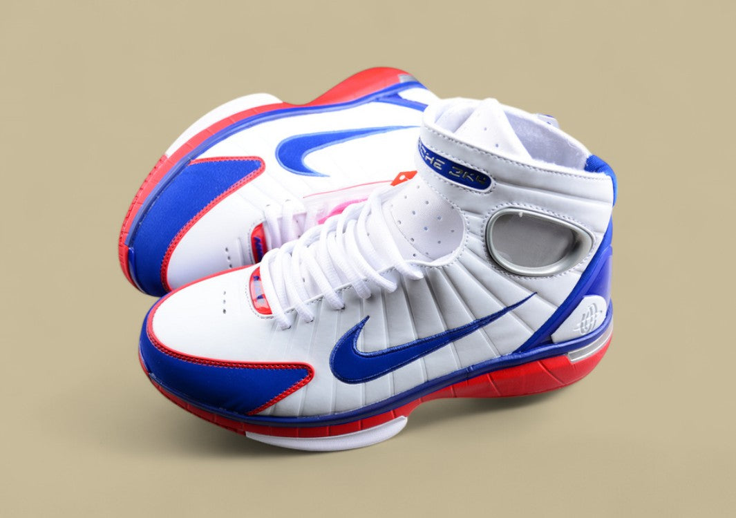 Nike Kobe "White Game Royal Sport Red Metallic Silver" Patriotic-Themed High-Top Basketball Shoe
