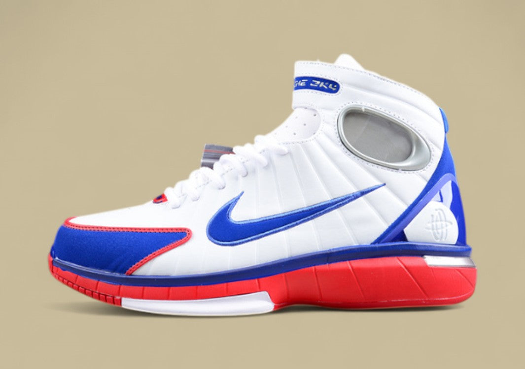 Nike Kobe "White Game Royal Sport Red Metallic Silver" Patriotic-Themed High-Top Basketball Shoe