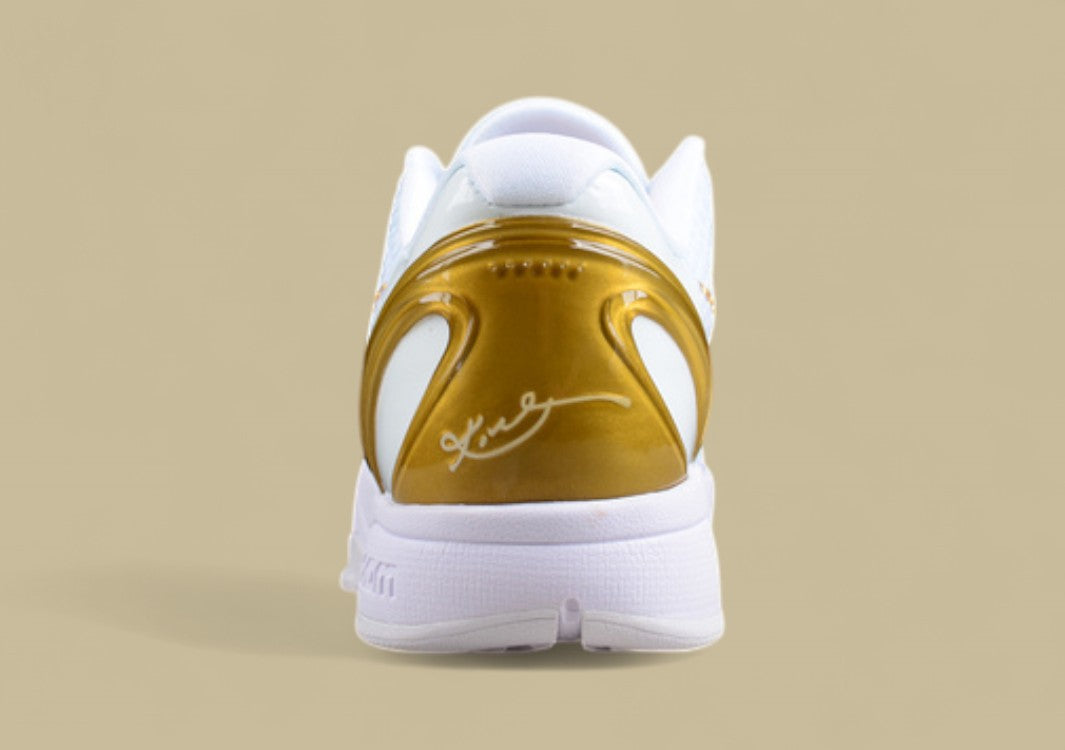 Nike Kobe White Gold Basketball Shoes Premium Look With Sleek Gold Accents and Detailing