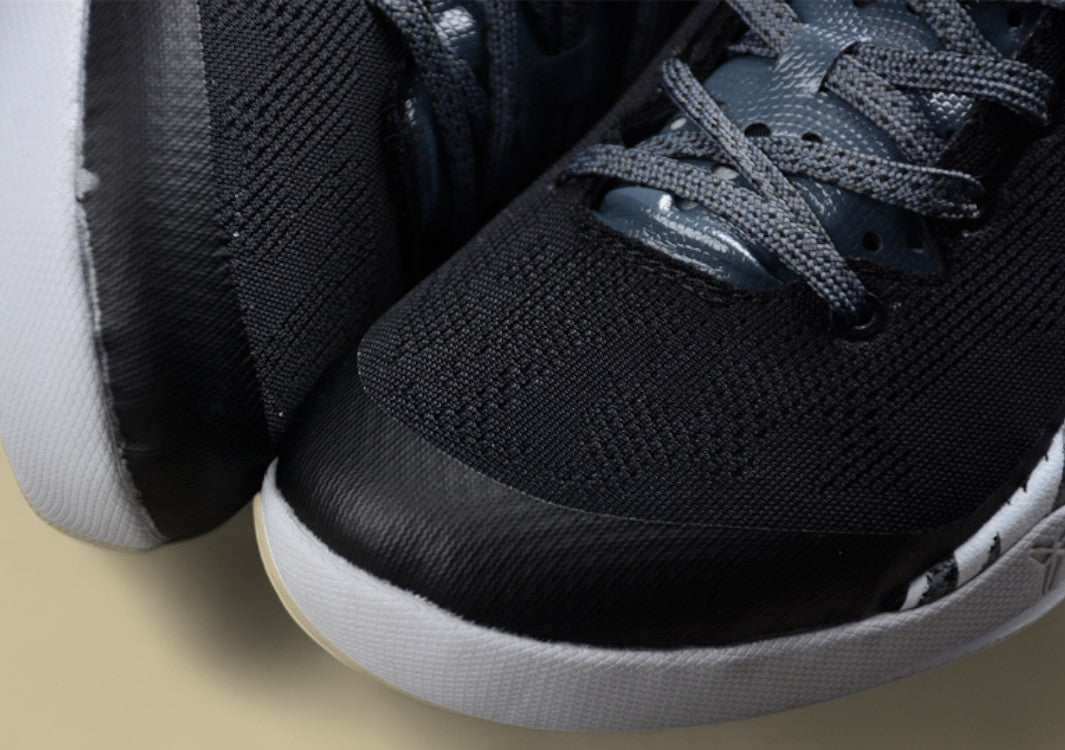 Nike Kobe White Grey Black Low-top Basketball Shoes With Graphic Midsole Detailing