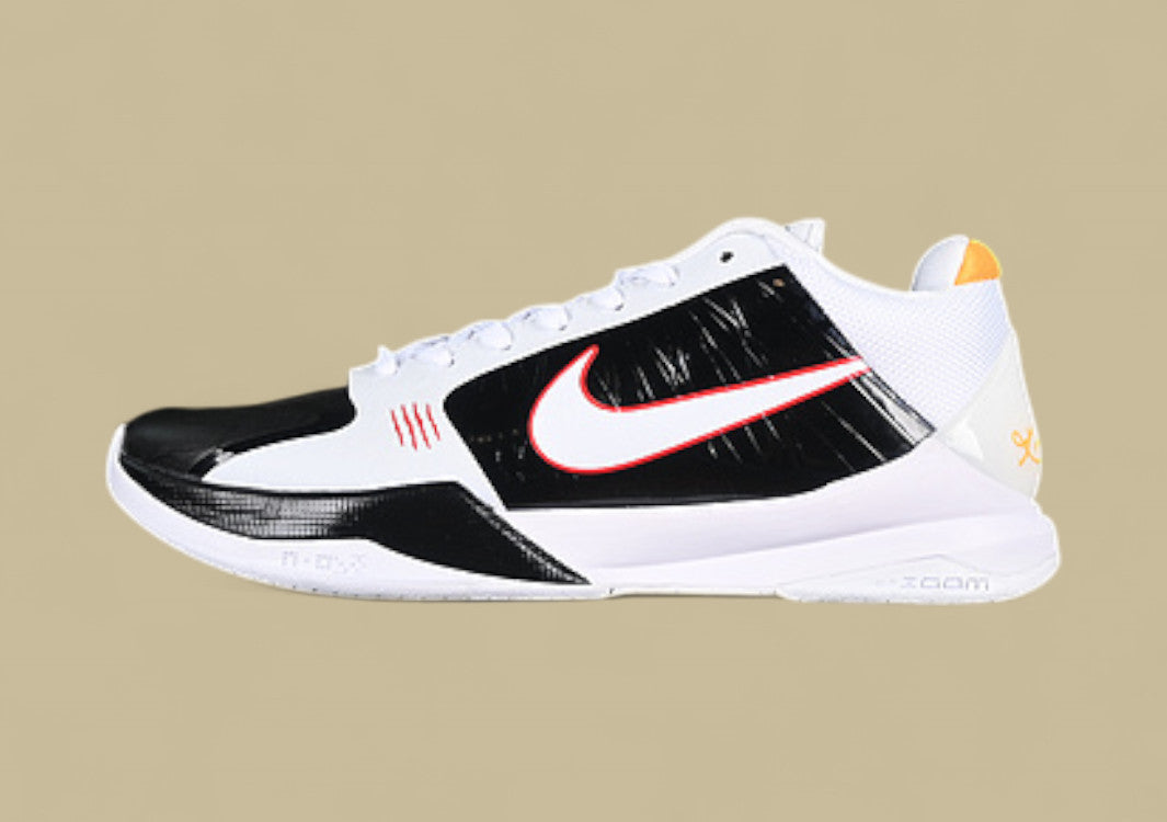 Nike Kobe “Bruce Lee” White Black Comet Red Tribute Low-Top Basketball Shoe with Iconic Martial Arts Inspiration