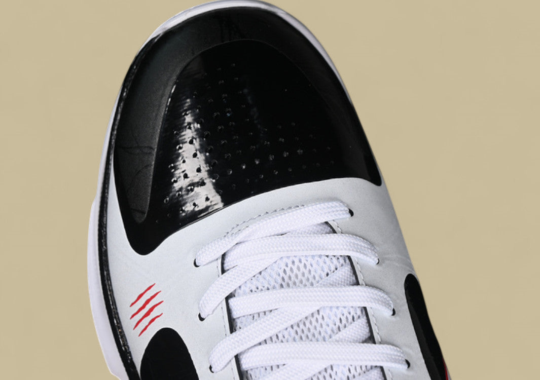 Nike Kobe “Bruce Lee” White Black Comet Red Tribute Low-Top Basketball Shoe with Iconic Martial Arts Inspiration