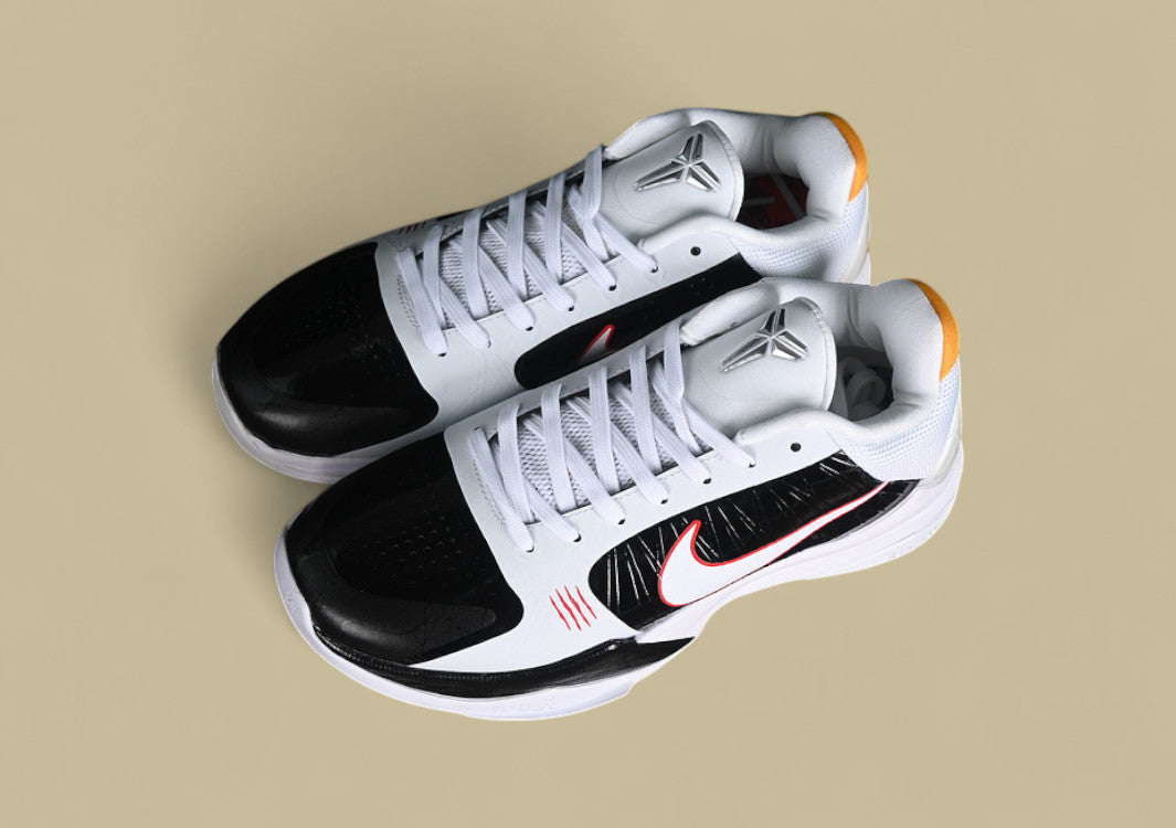 Nike Kobe “Bruce Lee” White Black Comet Red Tribute Low-Top Basketball Shoe with Iconic Martial Arts Inspiration