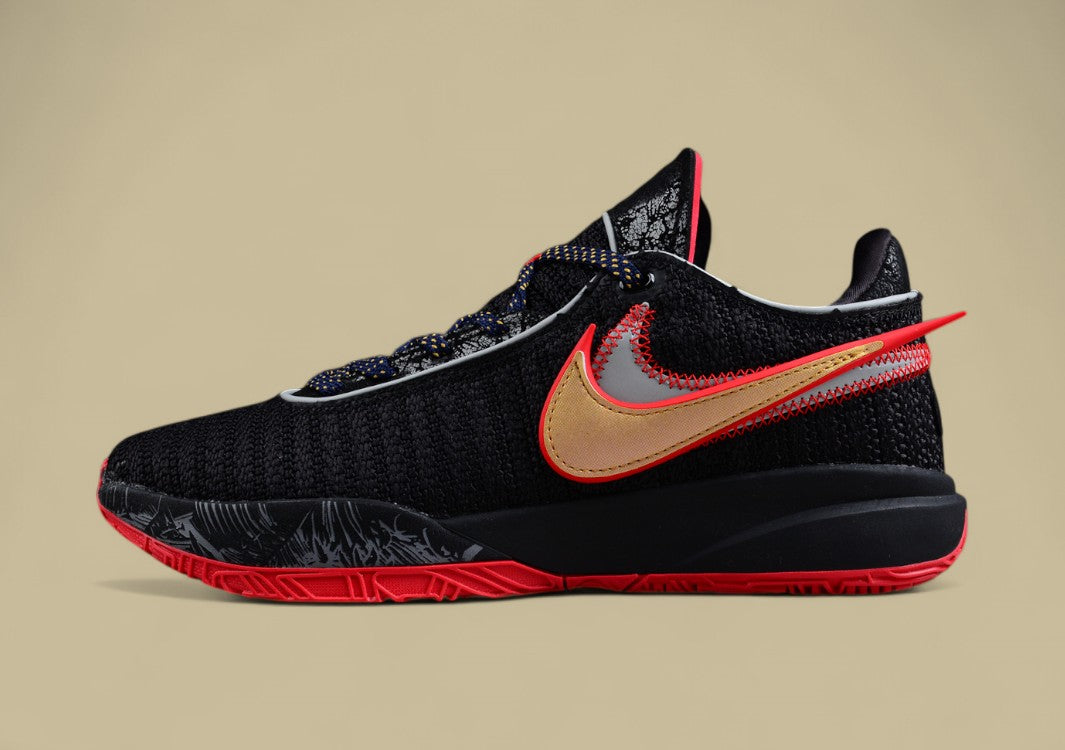 Nike Lebron 20 Ep James Black And Red Professional Basketball Shoes