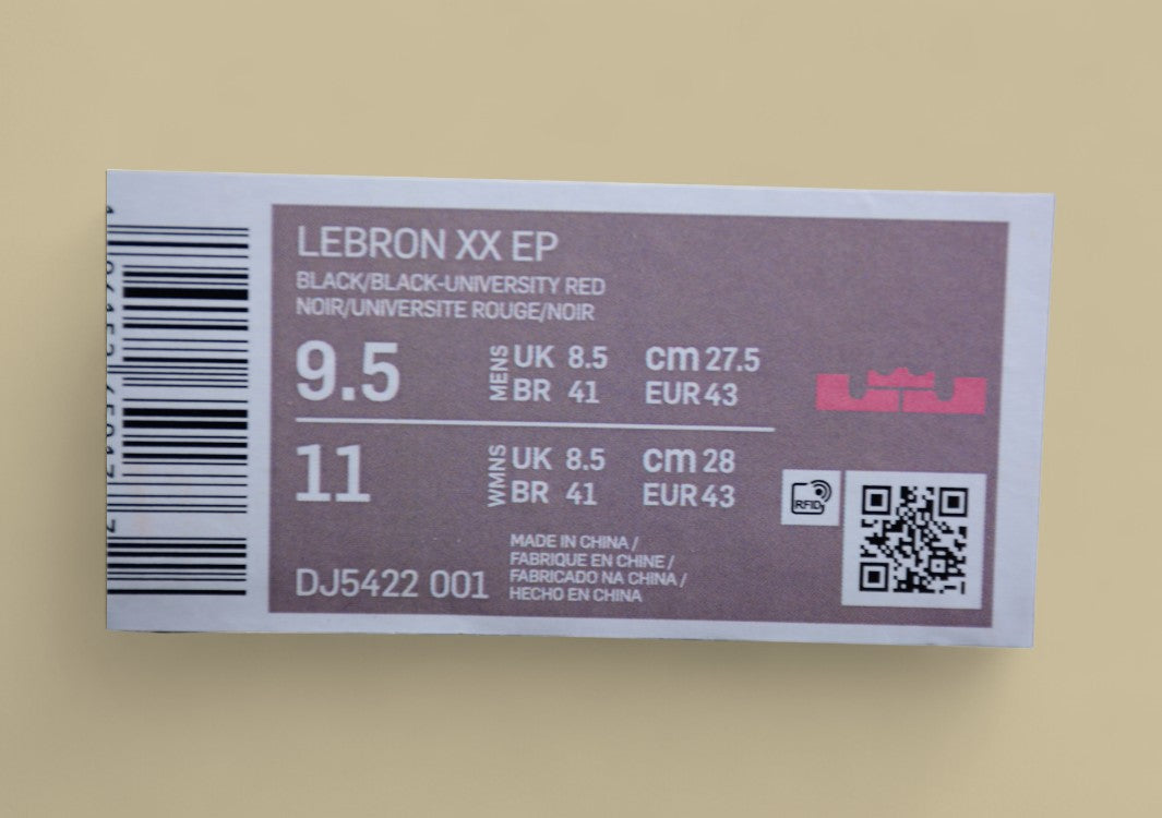 Nike Lebron 20 Ep James Black And Red Professional Basketball Shoes