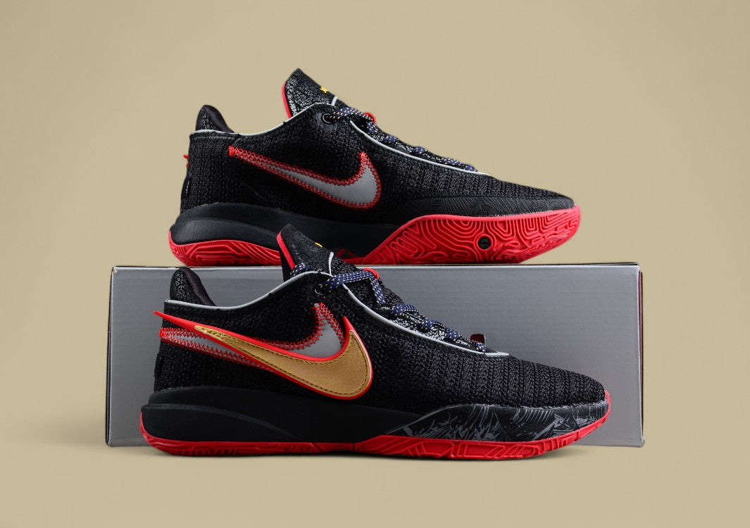 Nike Lebron 20 Ep James Black And Red Professional Basketball Shoes