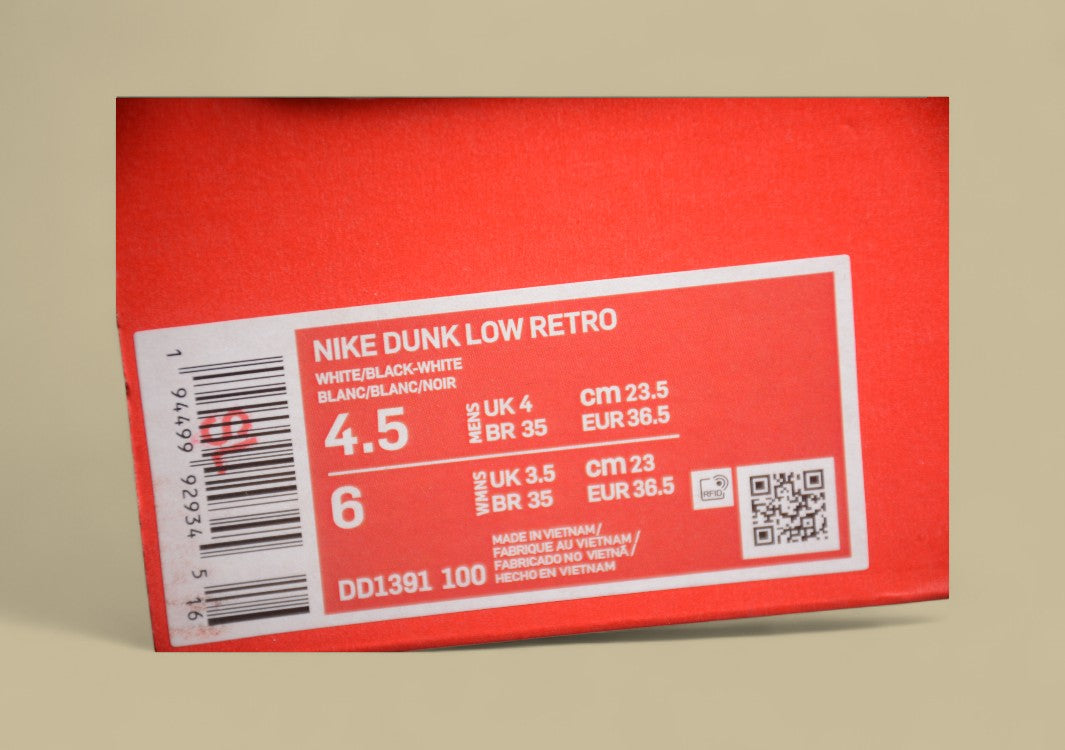 Nike SB Dunk Low Retro "Panda" Black & White Custom Deconstructed Strap Casual Sneakers