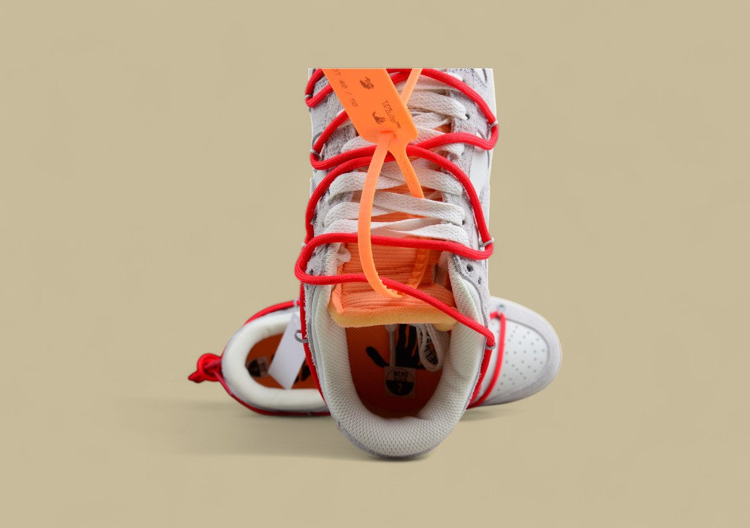 Nike SB Dunk OFF-WHITE Joint 40of50 Gray-Red