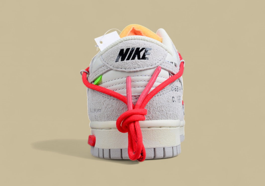 Nike SB Dunk OFF-WHITE Joint 40of50 Gray-Red