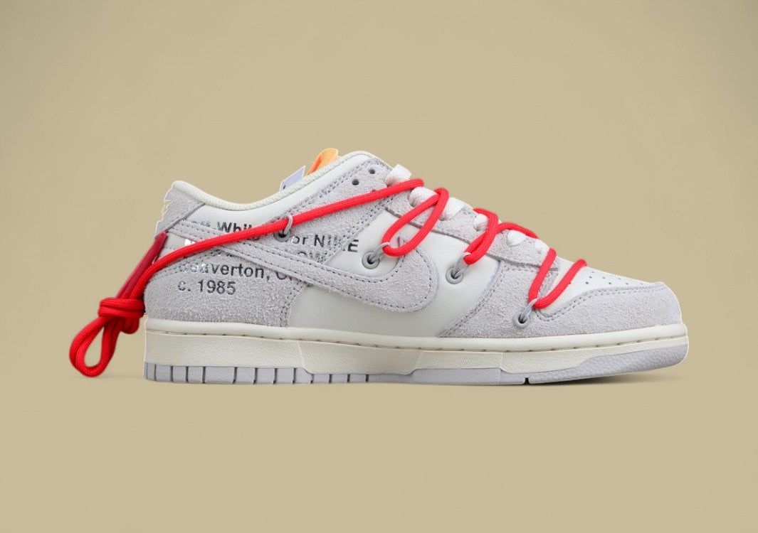 Nike SB Dunk OFF-WHITE Joint 40of50 Gray-Red