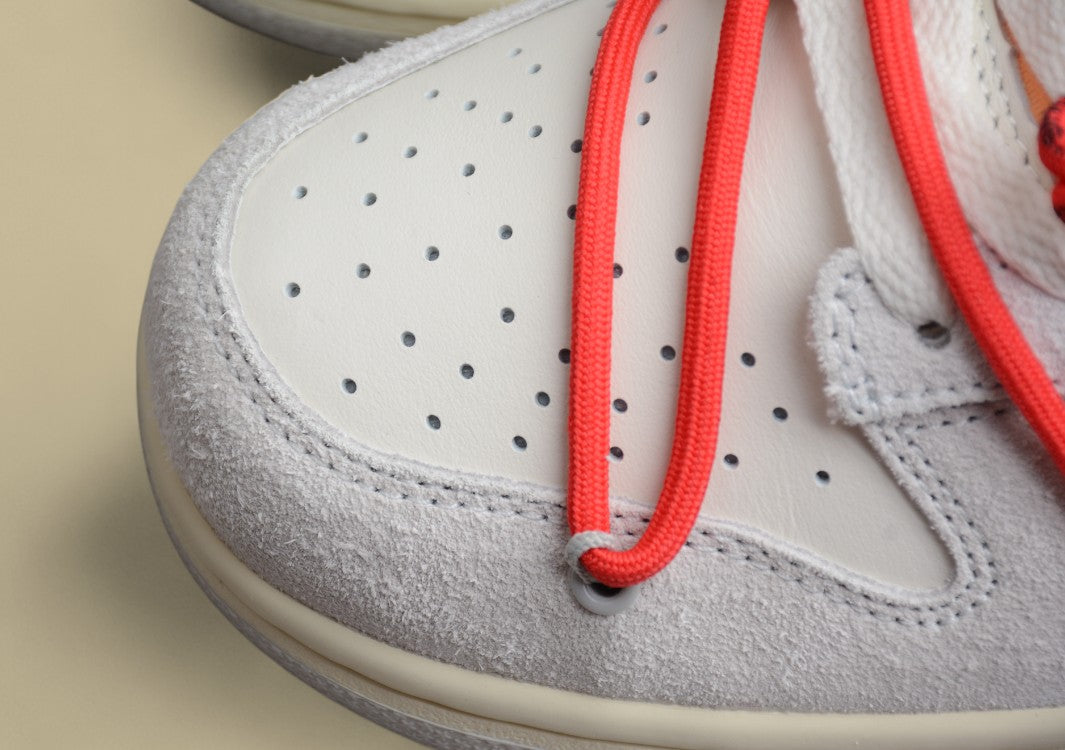 Nike Dunk Low ''the 50" Off-white No.40 Red Laces Orange Buckle
