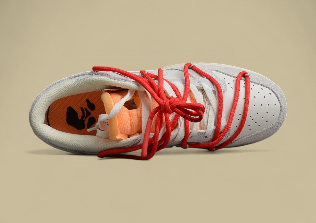 Nike Dunk Low ''the 50" Off-white No.40 Red Laces Orange Buckle