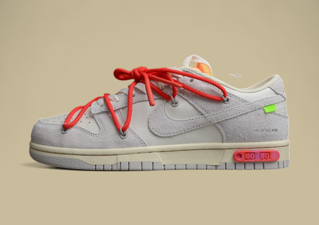 Nike Dunk Low ''the 50" Off-white No.40 Red Laces Orange Buckle