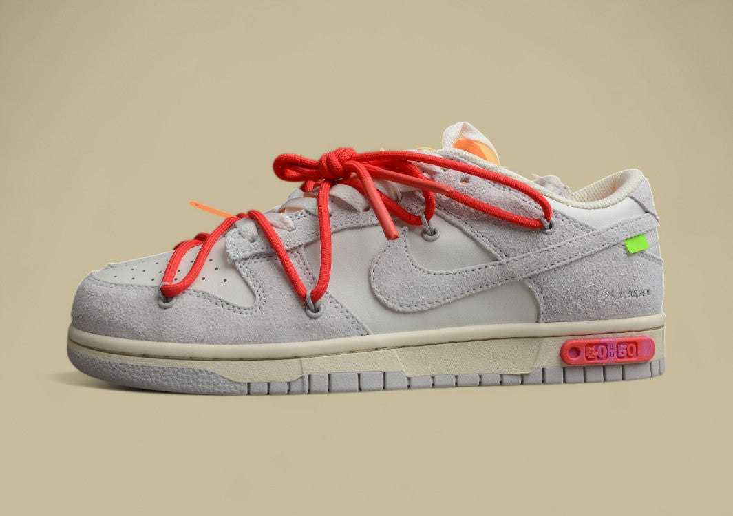 Nike Dunk Low ''the 50" Off-white No.40 Red Laces Orange Buckle