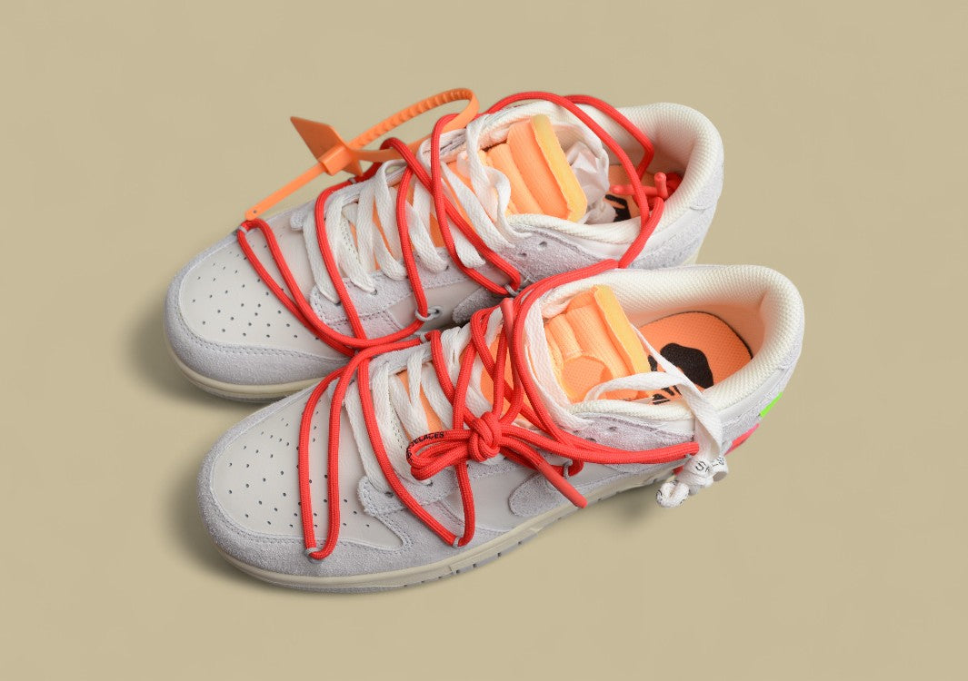 Nike Dunk Low ''the 50" Off-white No.40 Red Laces Orange Buckle