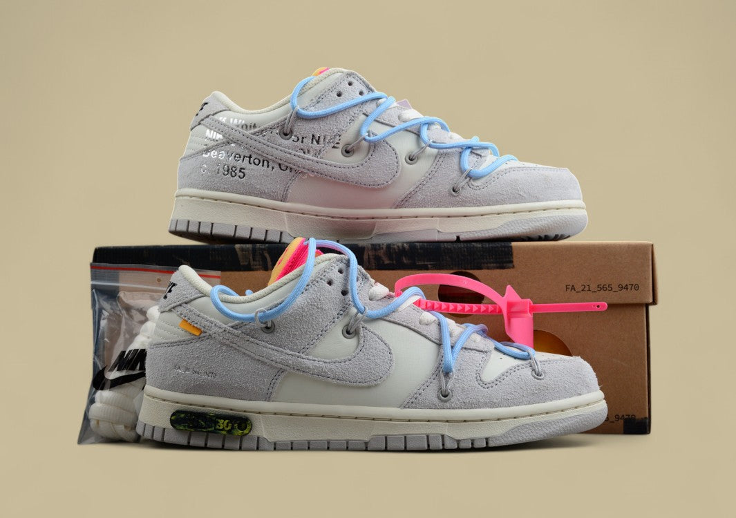 Nike Sb Dunk Off-white 38 of 50 Grey Blue Suede
