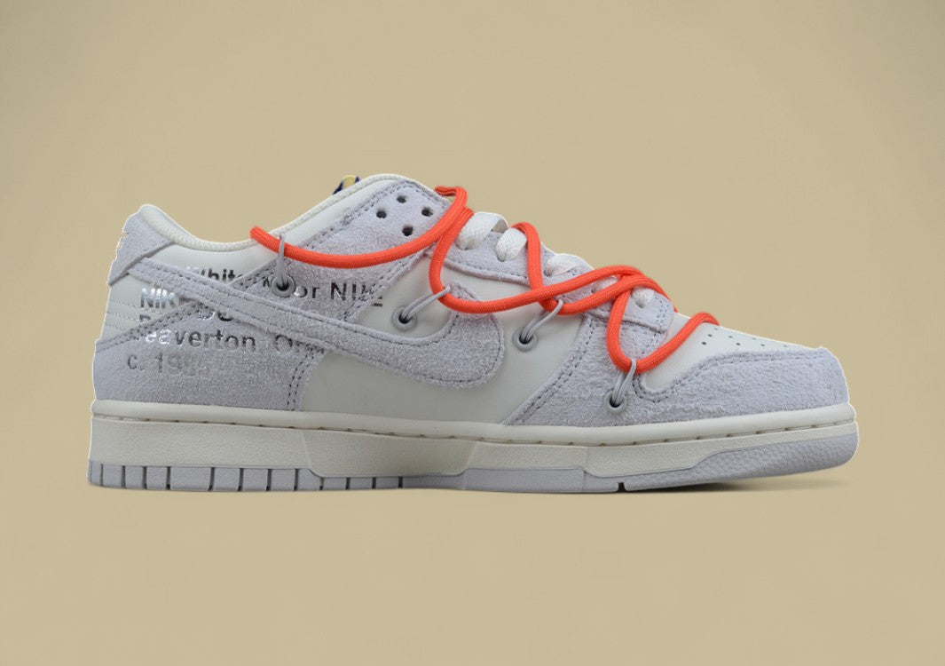 Nike Sb Dunk Off-white Joint 13of50 Suede Gray Orange Purple