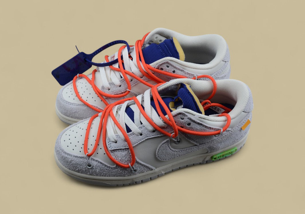 Nike Sb Dunk Off-white Joint 13of50 Suede Gray Orange Purple