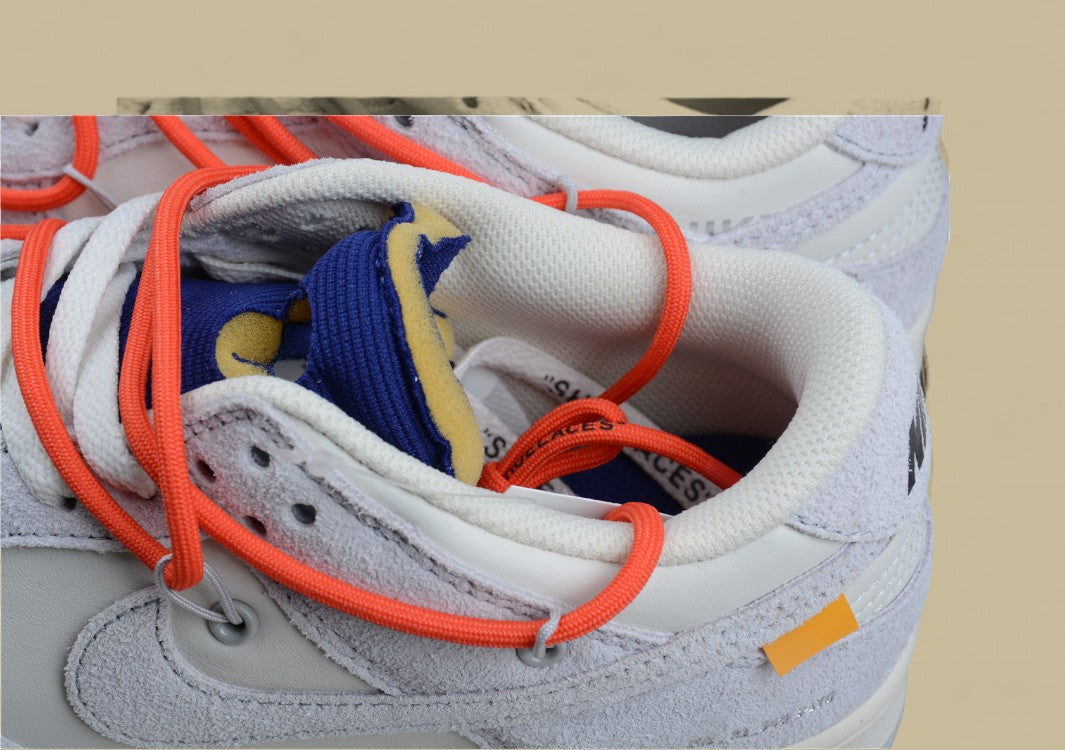 Nike Sb Dunk Off-white Joint 13of50 Suede Gray Orange Purple