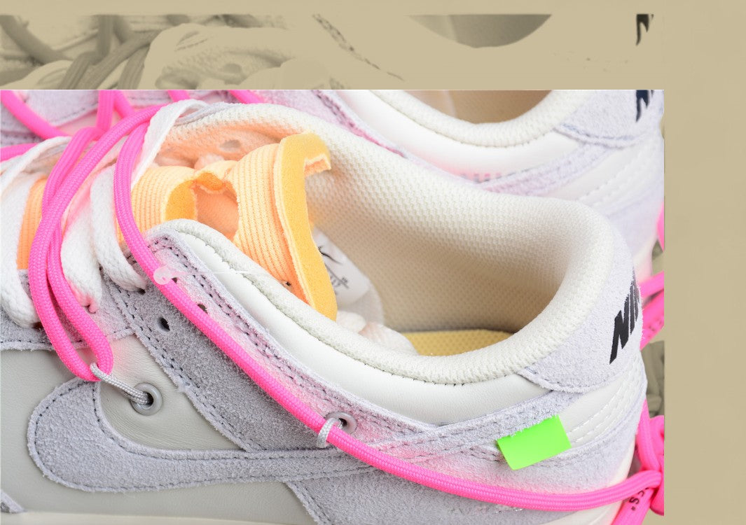 Nike Sb Dunk Off-white Joint 17of50 Suede Gray Pink Yellow