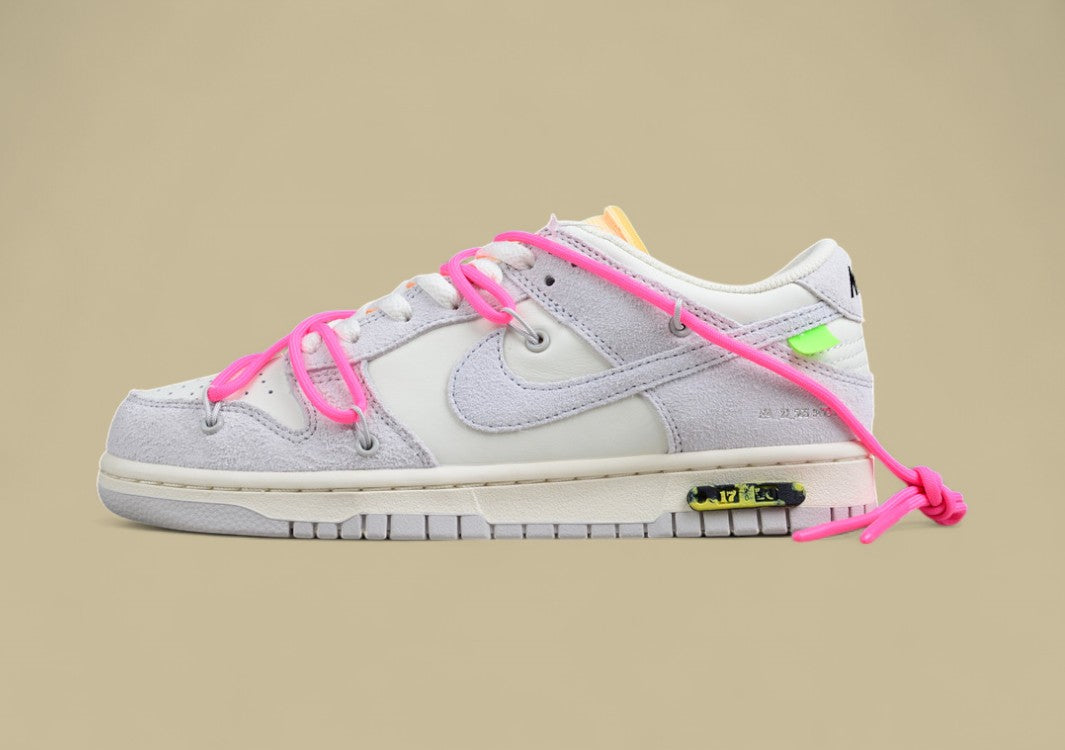 Nike Sb Dunk Off-white Joint 17of50 Suede Gray Pink Yellow