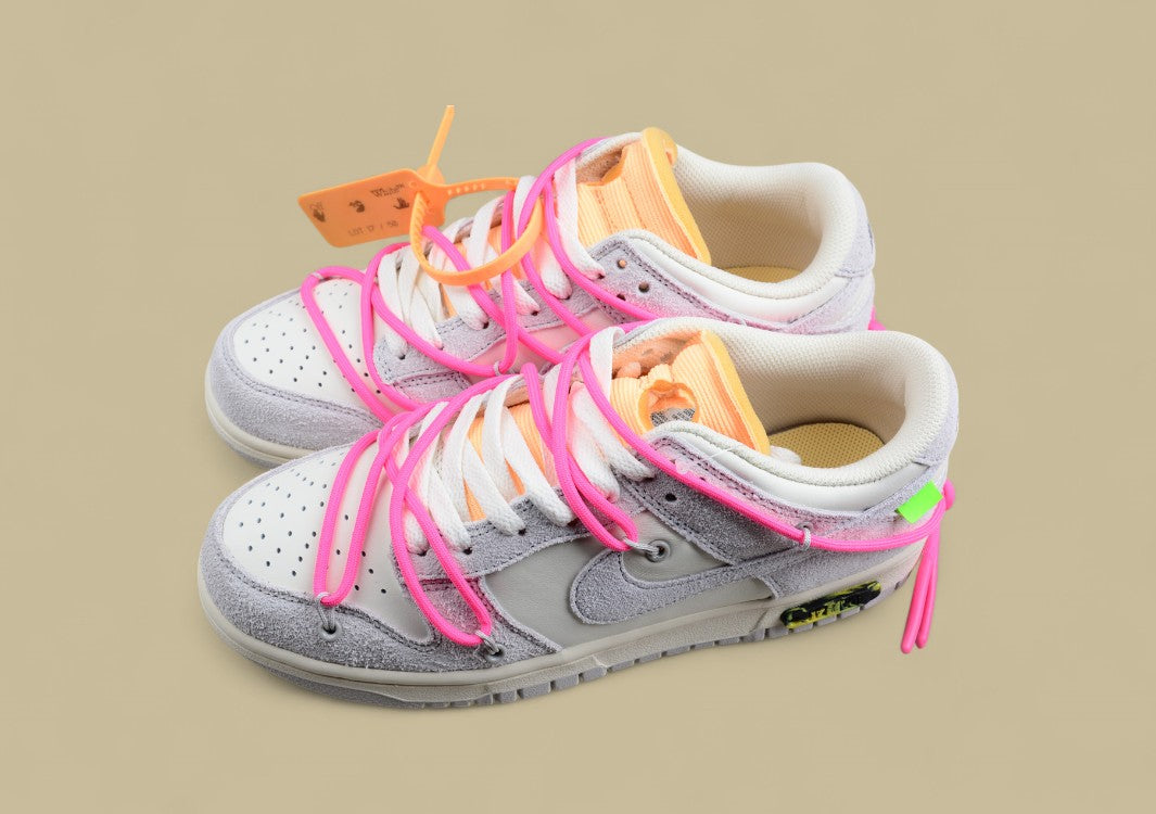 Nike Sb Dunk Off-white Joint 17of50 Suede Gray Pink Yellow