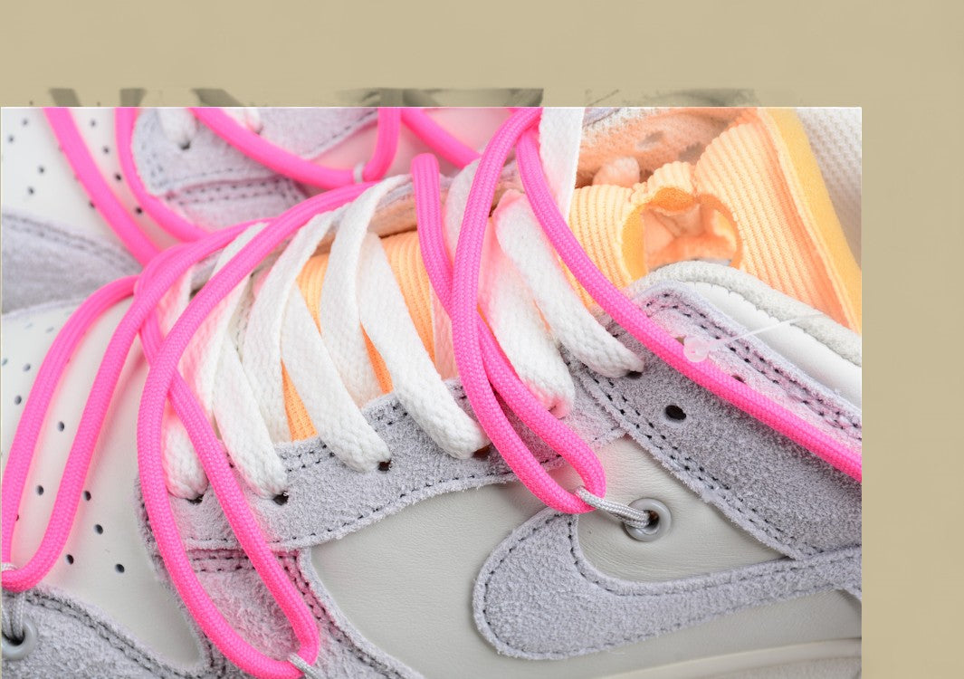 Nike Sb Dunk Off-white Joint 17of50 Suede Gray Pink Yellow