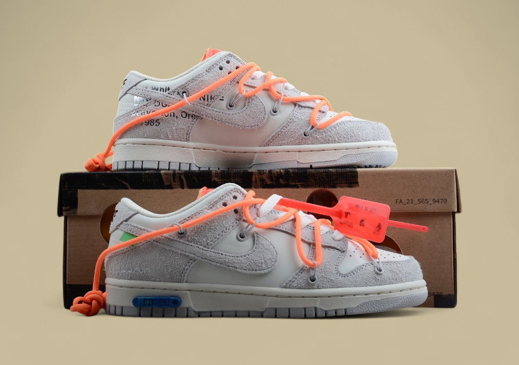 Nike Sb Dunk Off-white Joint 31of50 Suede Grey Orange