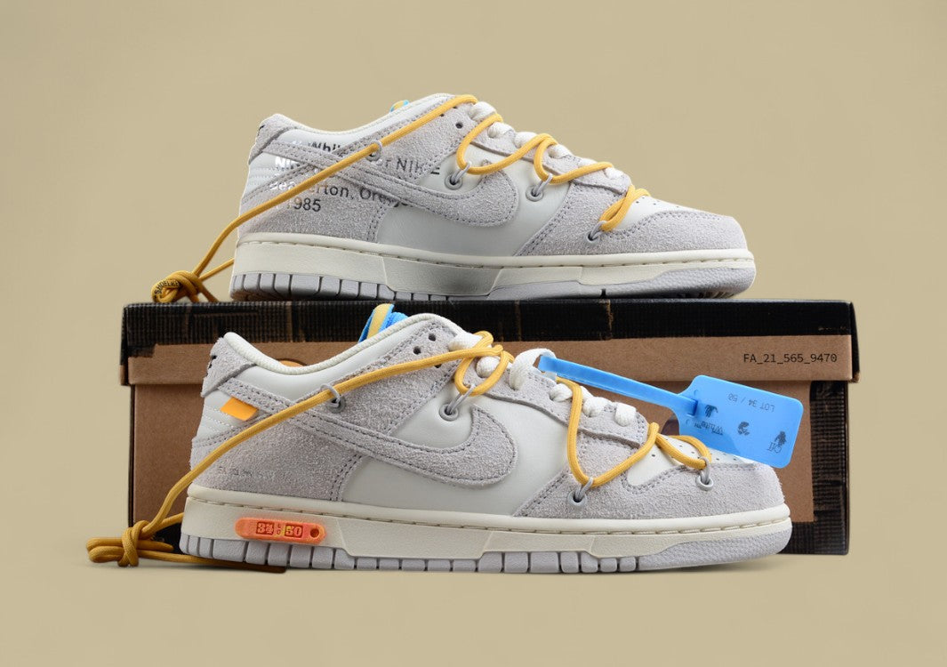 Nike Sb Dunk Off-white Joint 34of50 Suede Grey Yellow