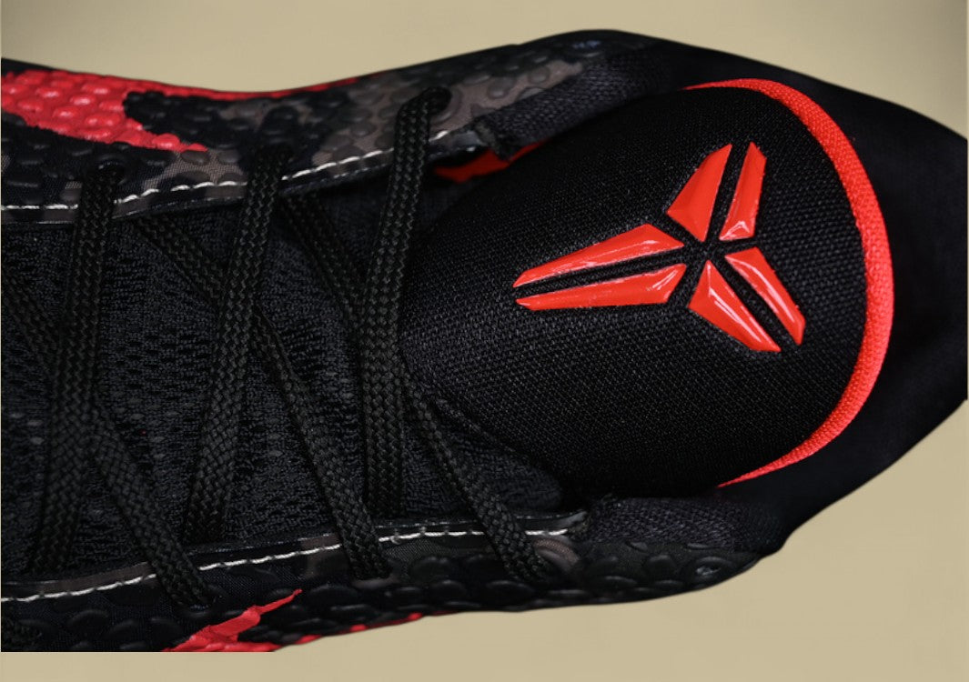 Nike Zoom Kobe "Black Crimson Bog Khaki" Bold Low-Top Basketball Shoe with Camouflage Accents