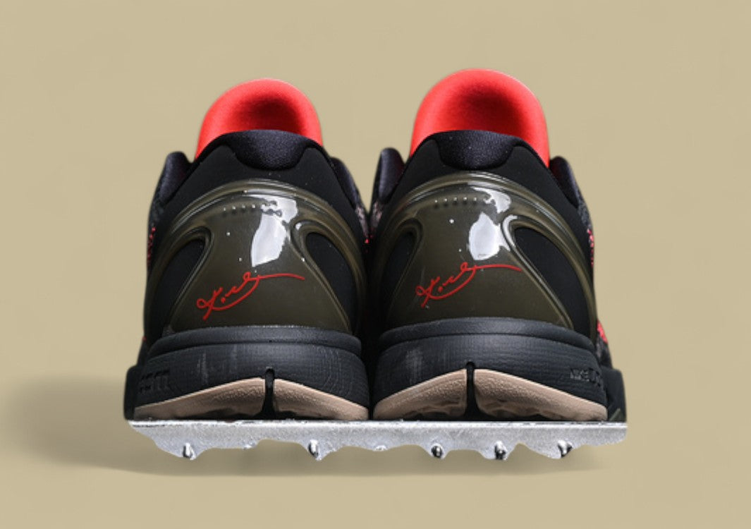 Nike Zoom Kobe "Black Crimson Bog Khaki" Bold Low-Top Basketball Shoe with Camouflage Accents