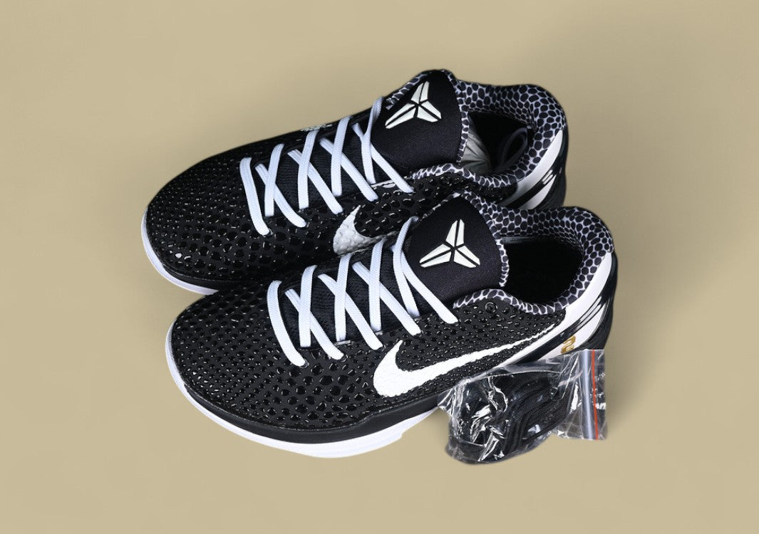 Nike Zoom Kobe "Black White" Classic Scaled Upper with White Swoosh