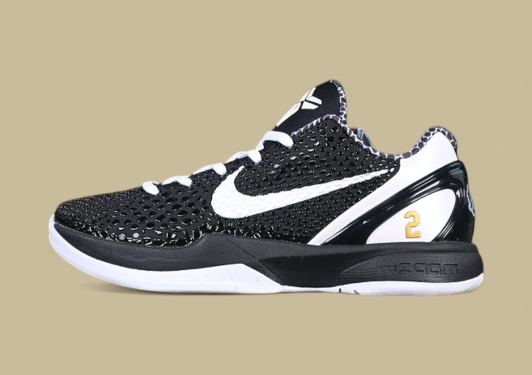 Nike Zoom Kobe "Black White" Classic Scaled Upper with White Swoosh