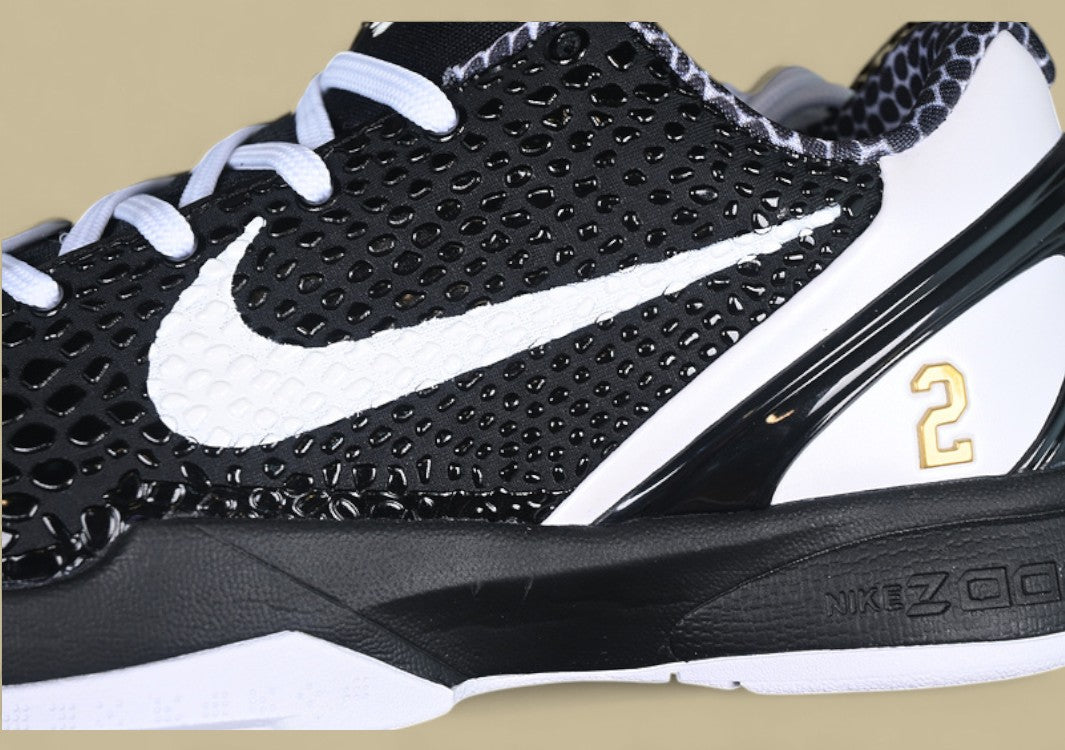 Nike Zoom Kobe "Black White" Classic Scaled Upper with White Swoosh