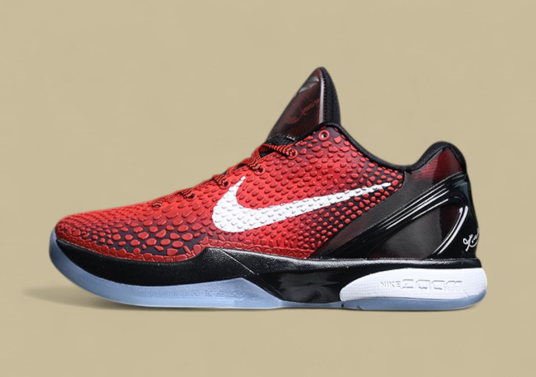 Nike Zoom Kobe "Challenge Red White Black" Iconic Low-Top Basketball Shoe with Bold Contrast
