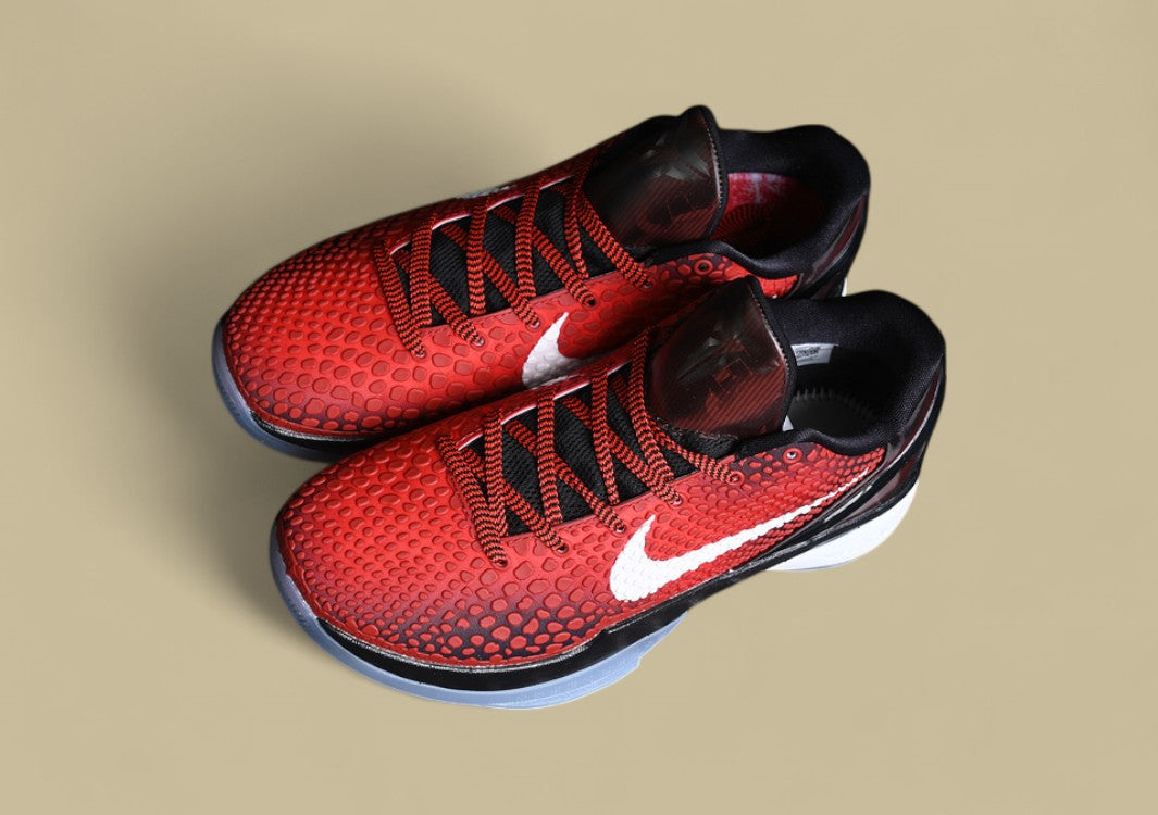 Nike Zoom Kobe "Challenge Red White Black" Iconic Low-Top Basketball Shoe with Bold Contrast