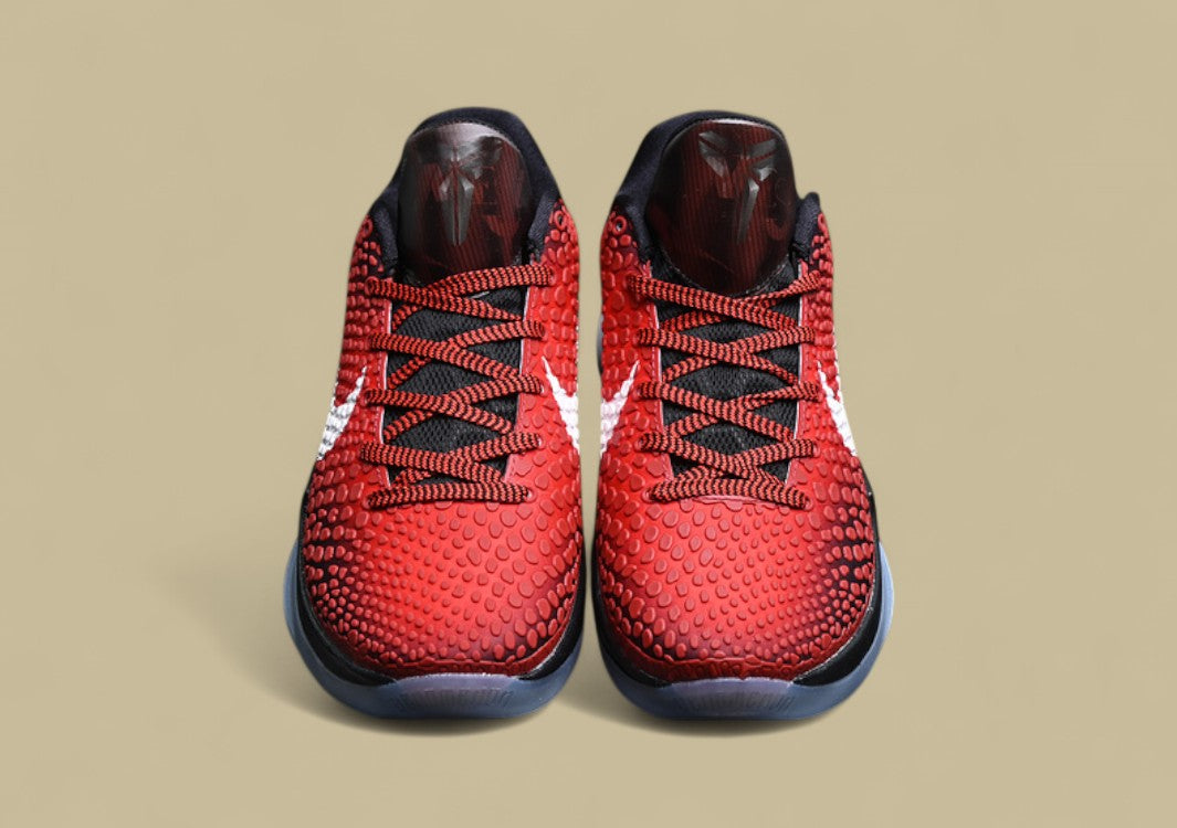 Nike Zoom Kobe "Challenge Red White Black" Iconic Low-Top Basketball Shoe with Bold Contrast
